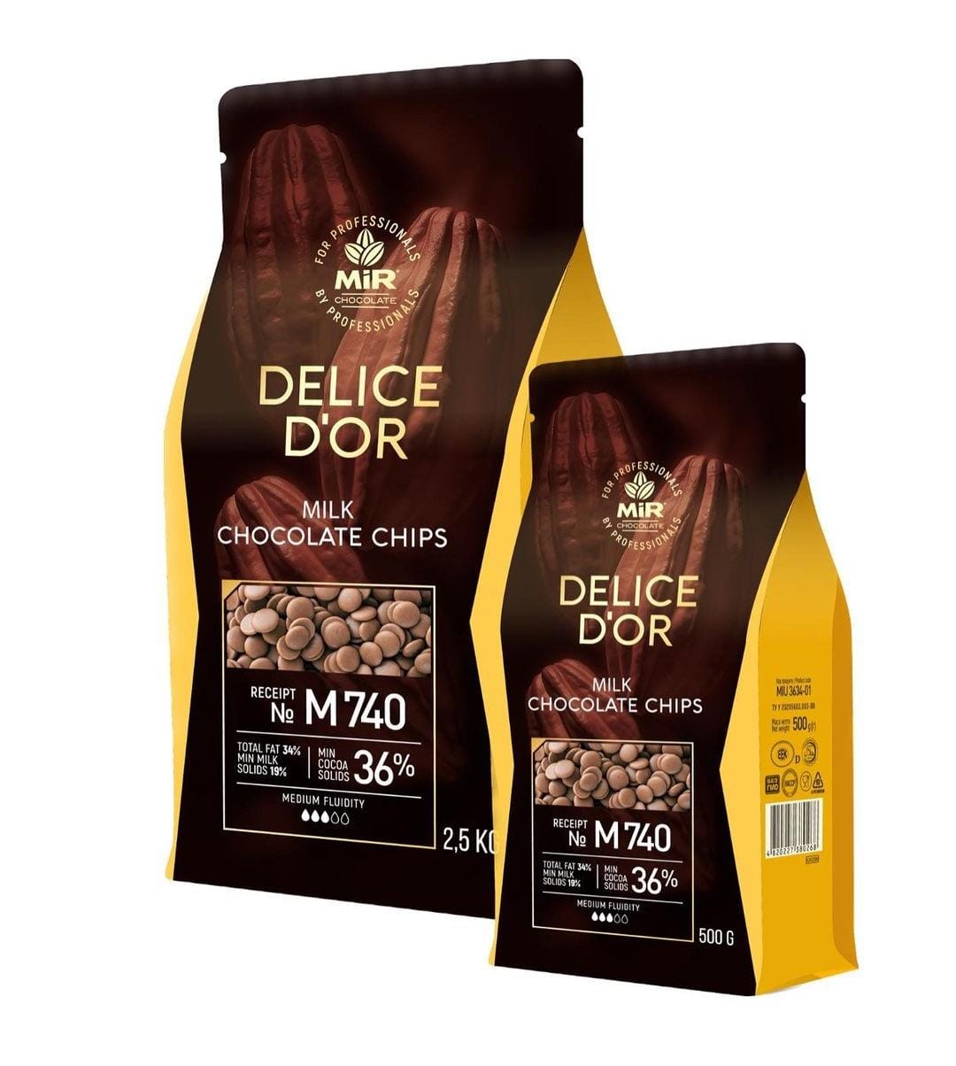 Delice D`or sudlu sokolad 36% (qepik formasinda)